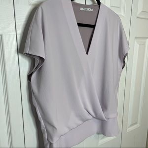 MM LaFleur Lavender Antonia Wrap Blouse XL